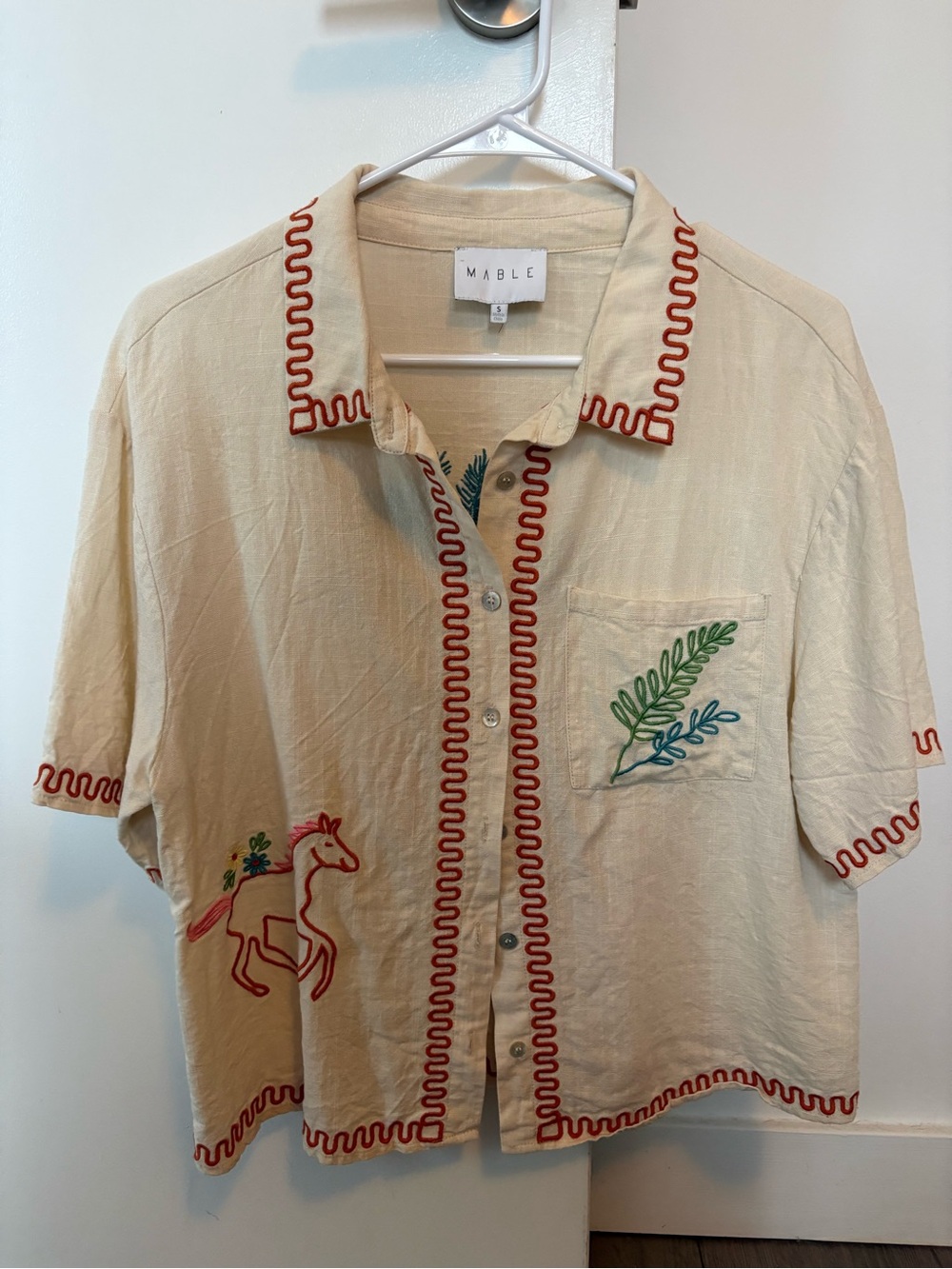 Horse girl embroidered summer set by Mable